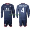 Maillot à Manches Longues Paris Saint-Germain Sergio Ramos 4 Domicile 2021-22 Pour Enfant